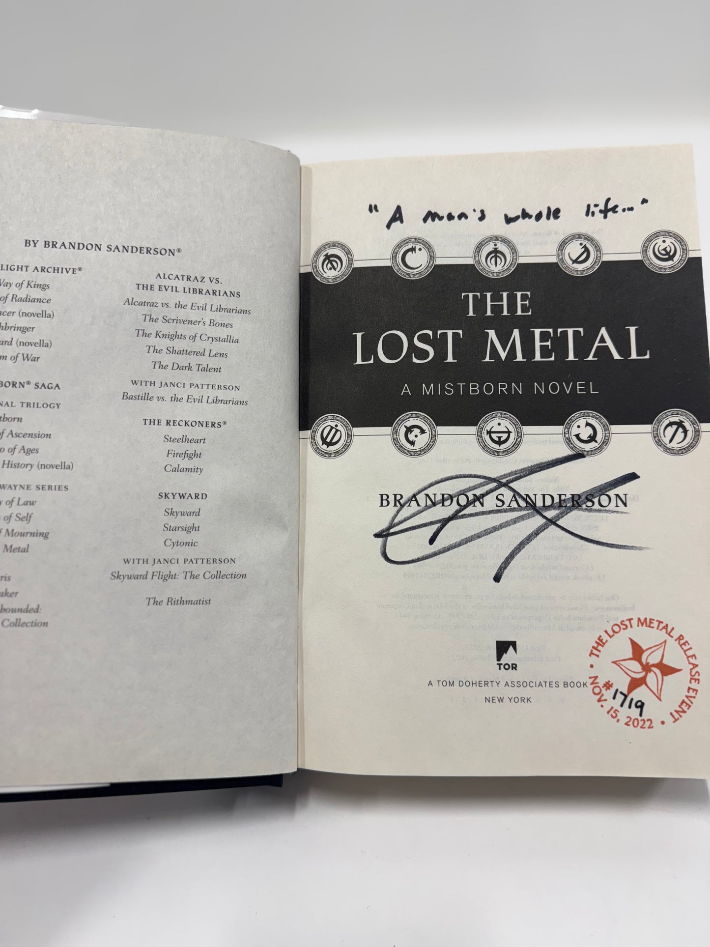 The Lost Metal - Original Release Event Signed and Numbered Edition