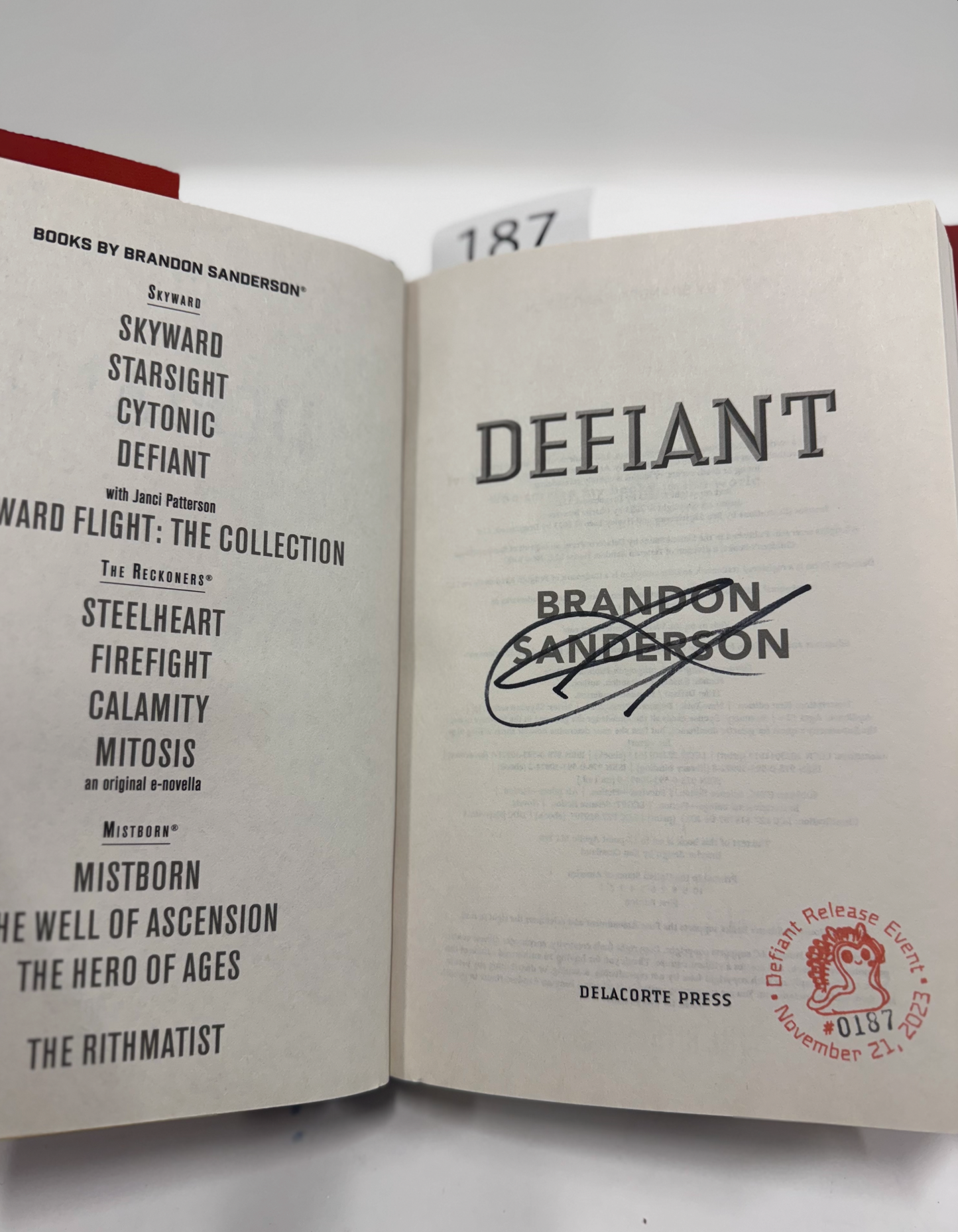 Defiant - Original Release Event Signed and Numbered Edition
